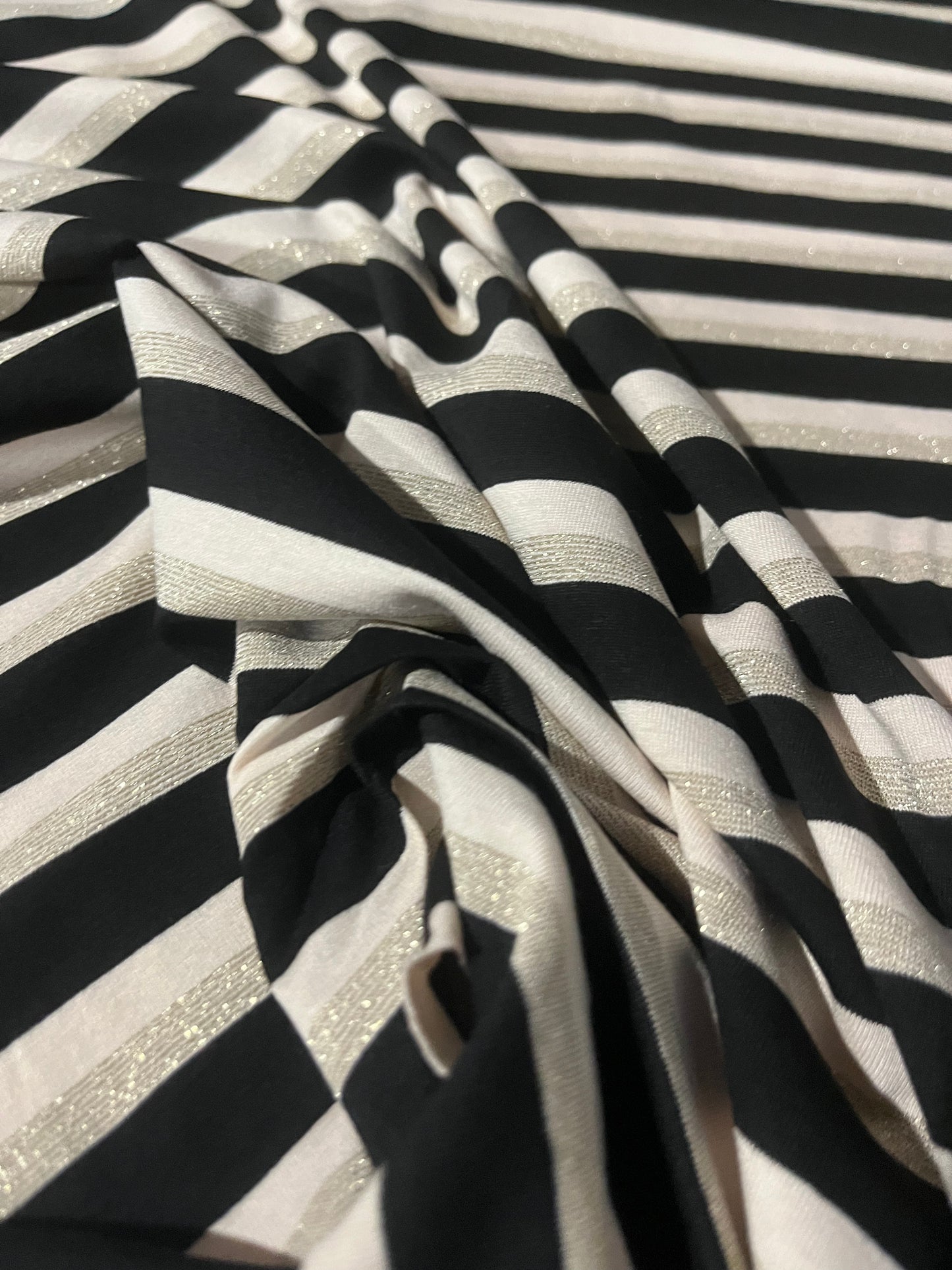 OLGA 002 viscose jersey stripes with lurex