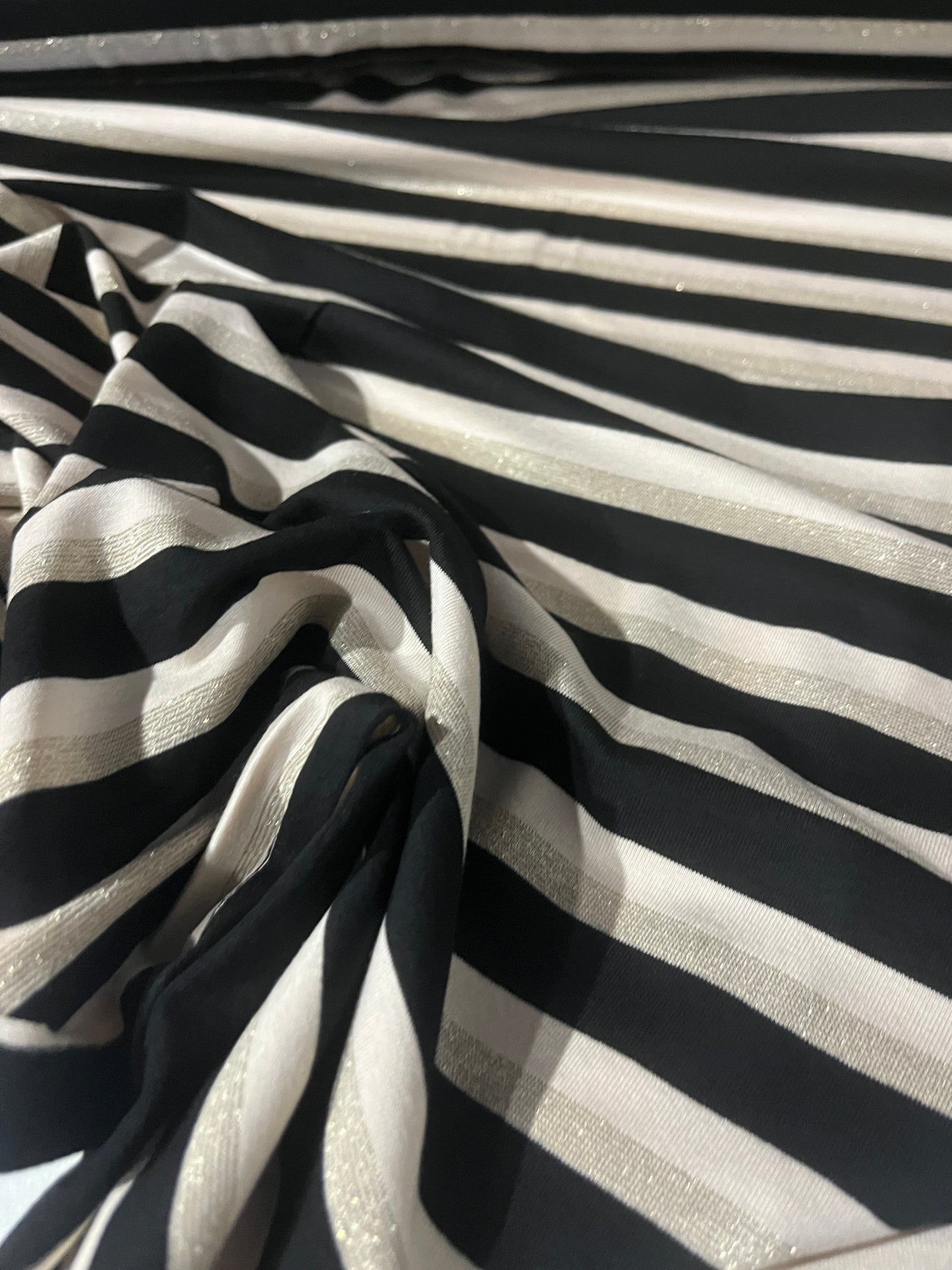 OLGA 002 viscose jersey stripes with lurex