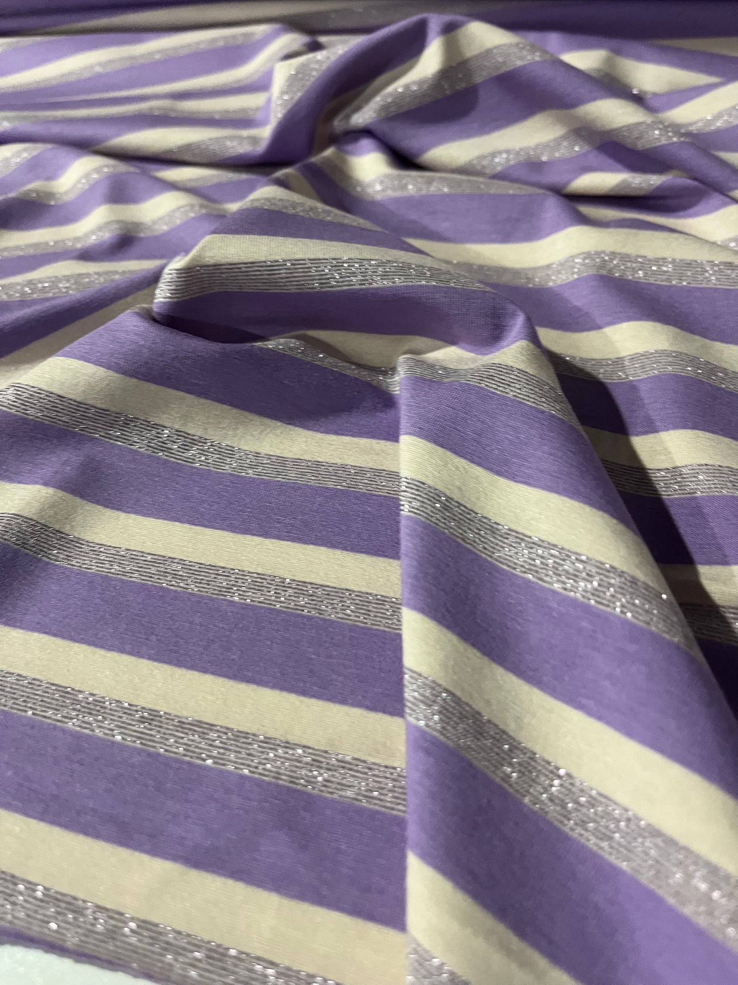 OLGA 003 viscose jersey stripes with lurex