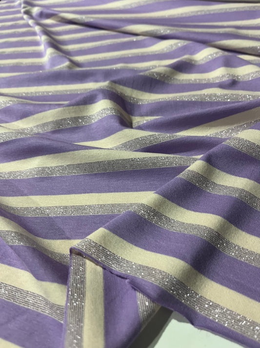 OLGA 003 viscose jersey stripes with lurex