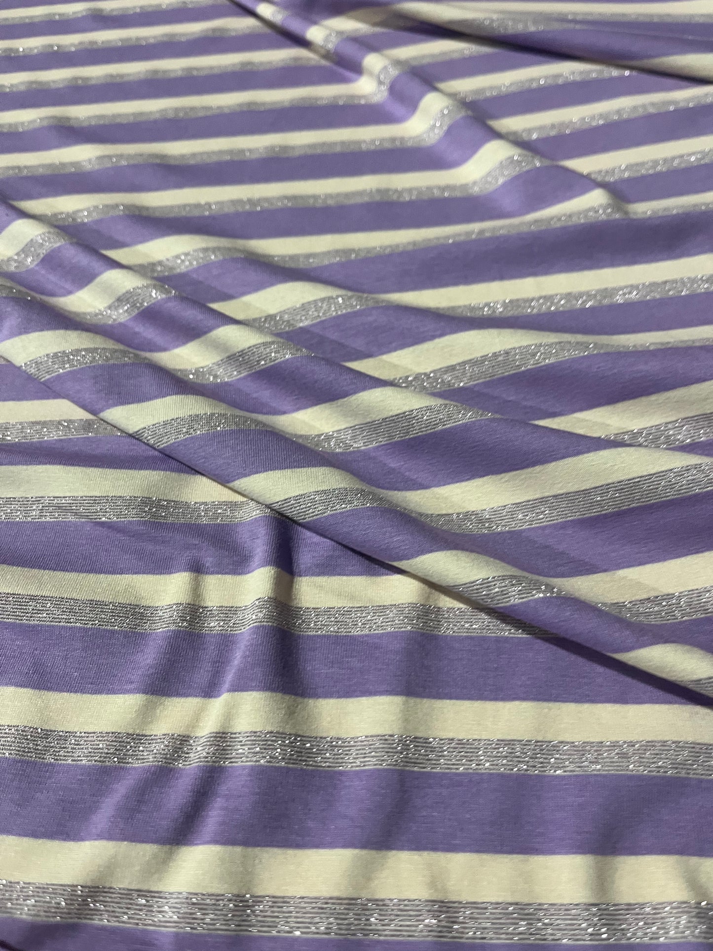 OLGA 003 viscose jersey stripes with lurex