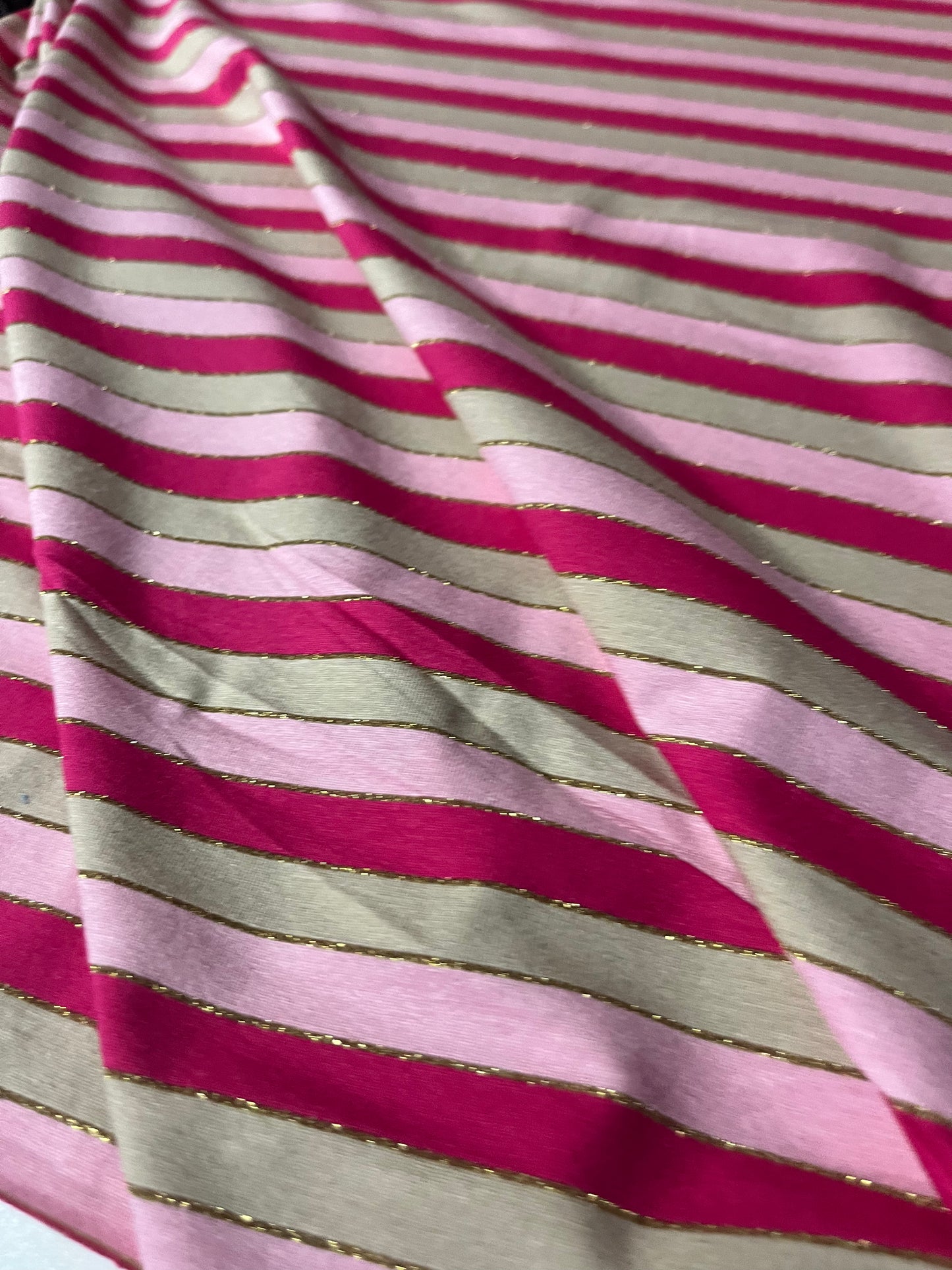 OLGA 004 viscose jersey stripes with lurex