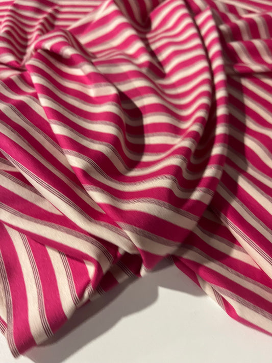 OLGA 005 viscose jersey stripes with lurex