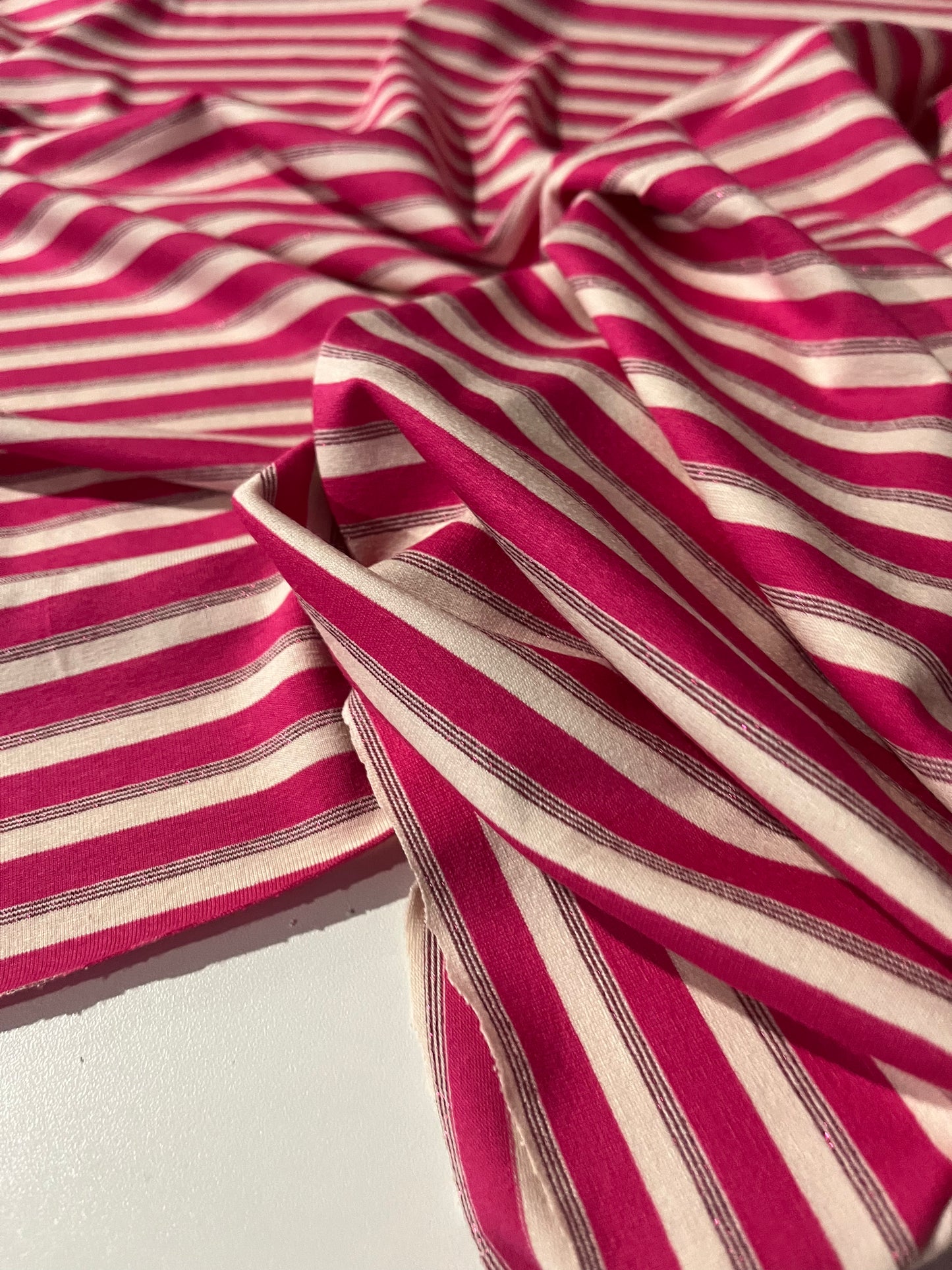 OLGA 005 viscose jersey stripes with lurex