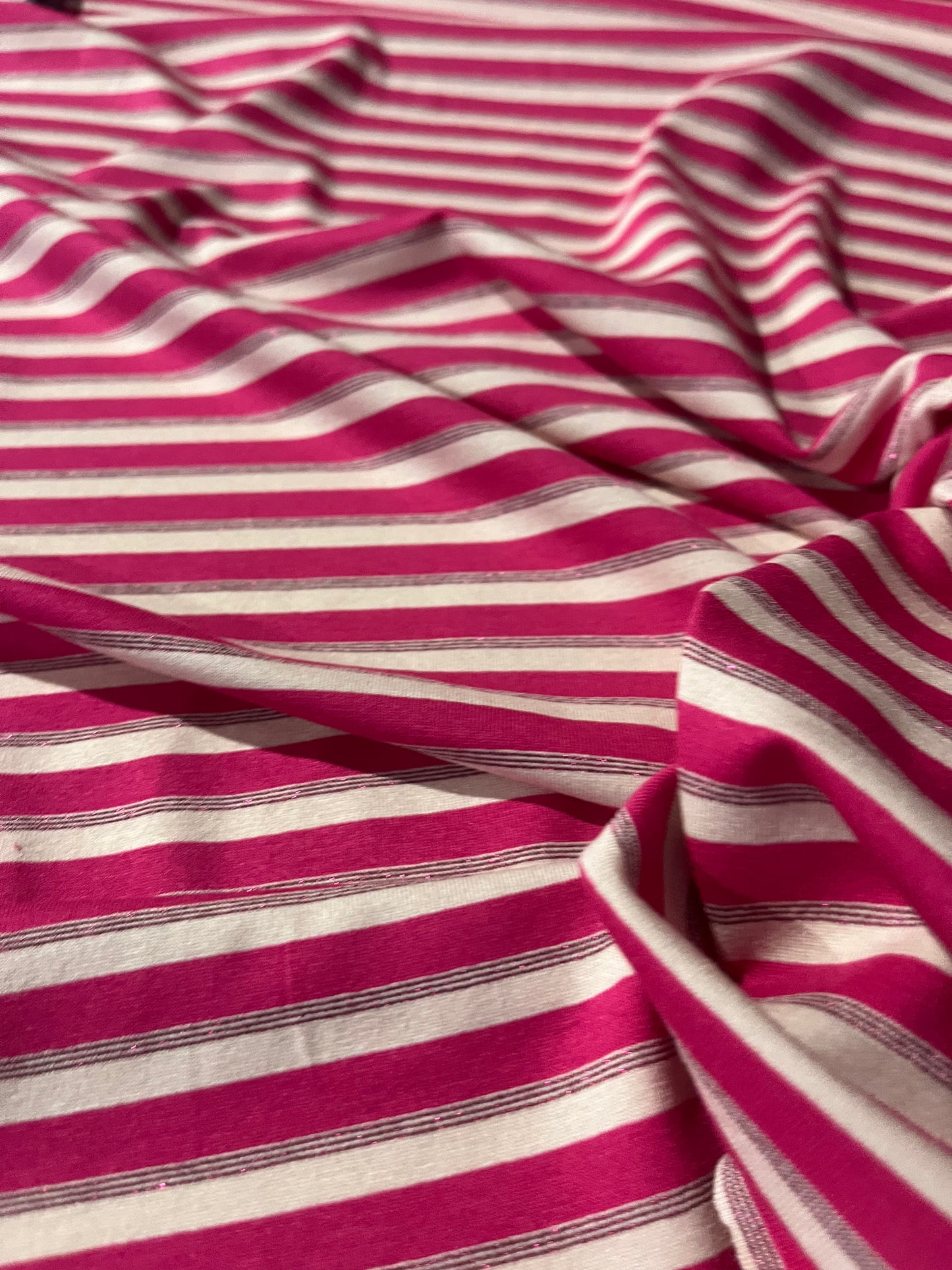 OLGA 005 viscose jersey stripes with lurex