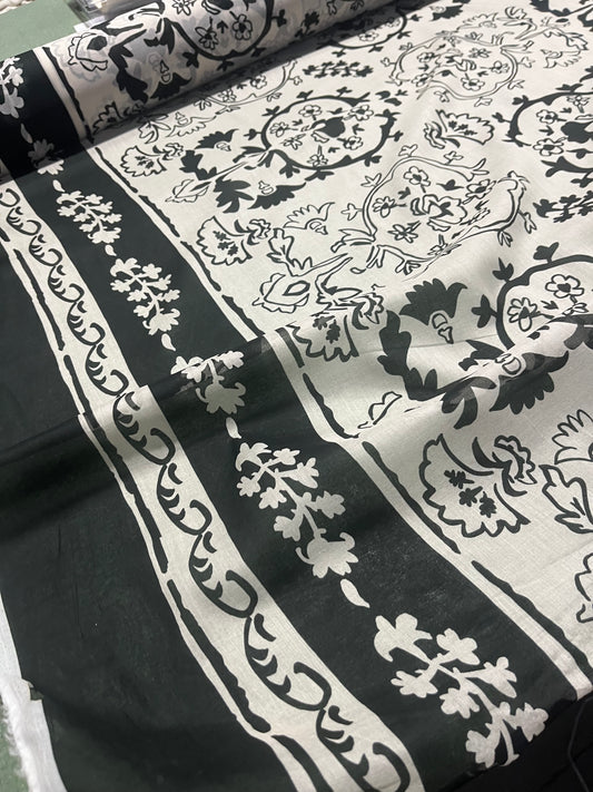 ALBA 017 cotton voile single border