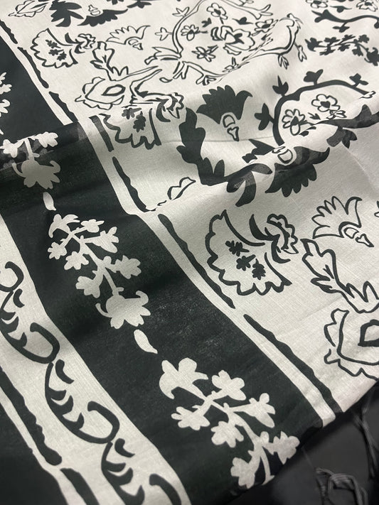 ALBA 017 cotton voile single border