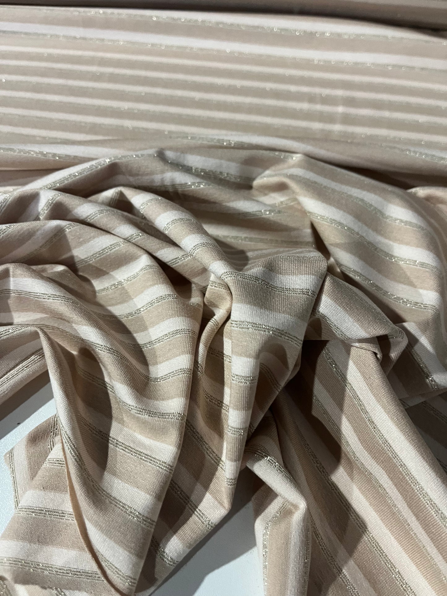 OLGA 006 viscose jersey stripes with lurex