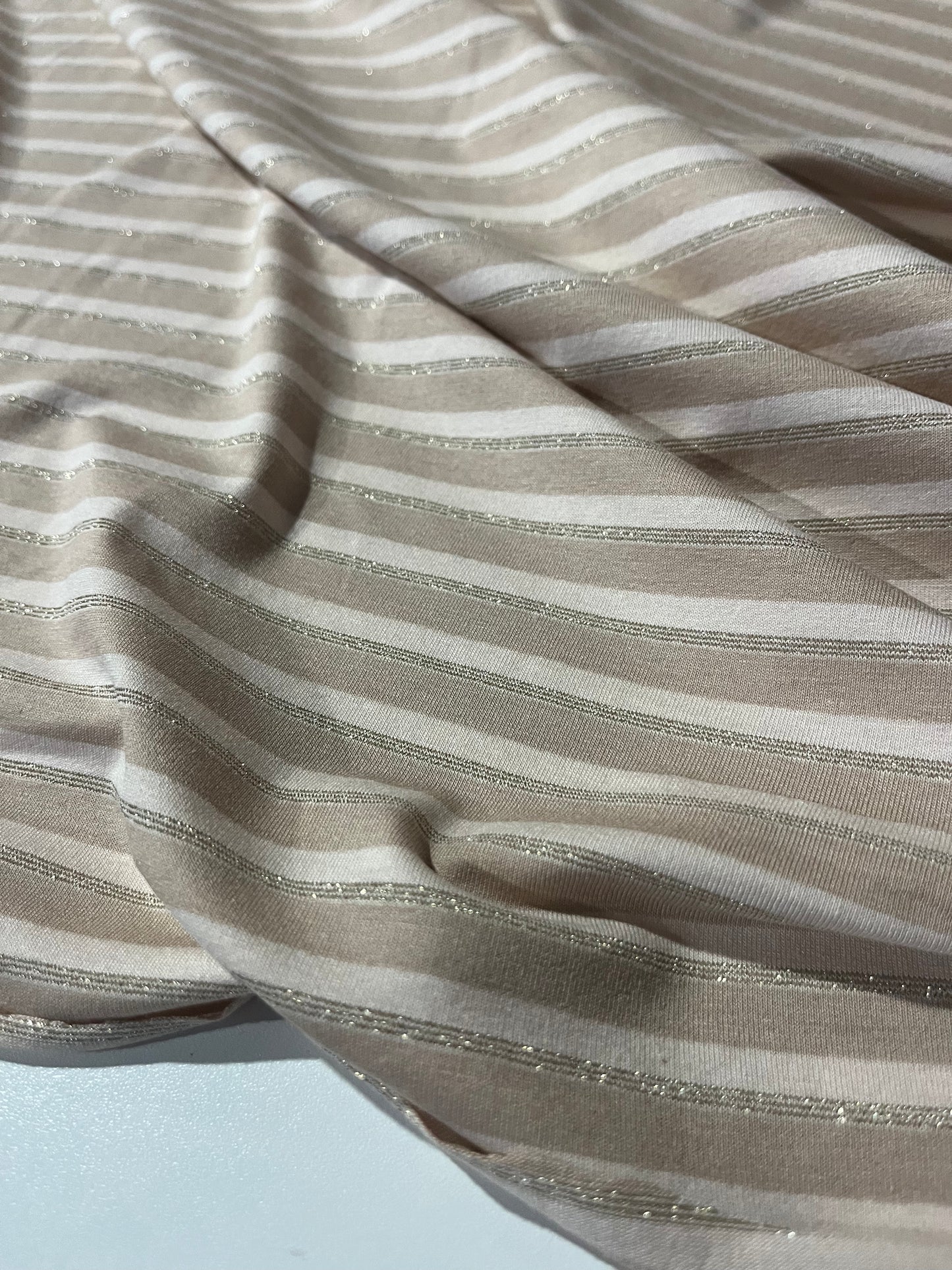 OLGA 006 viscose jersey stripes with lurex