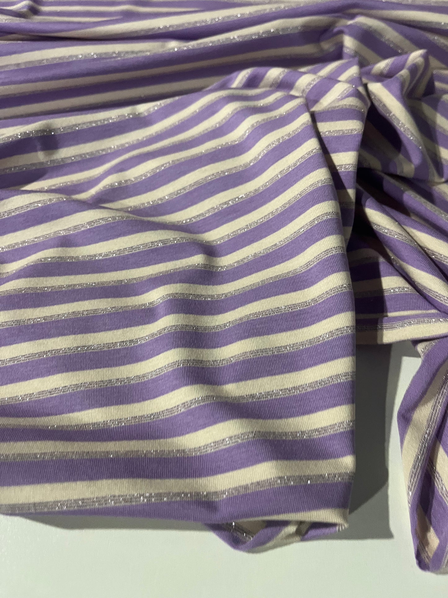 OLGA 007 viscose jersey stripes with lurex