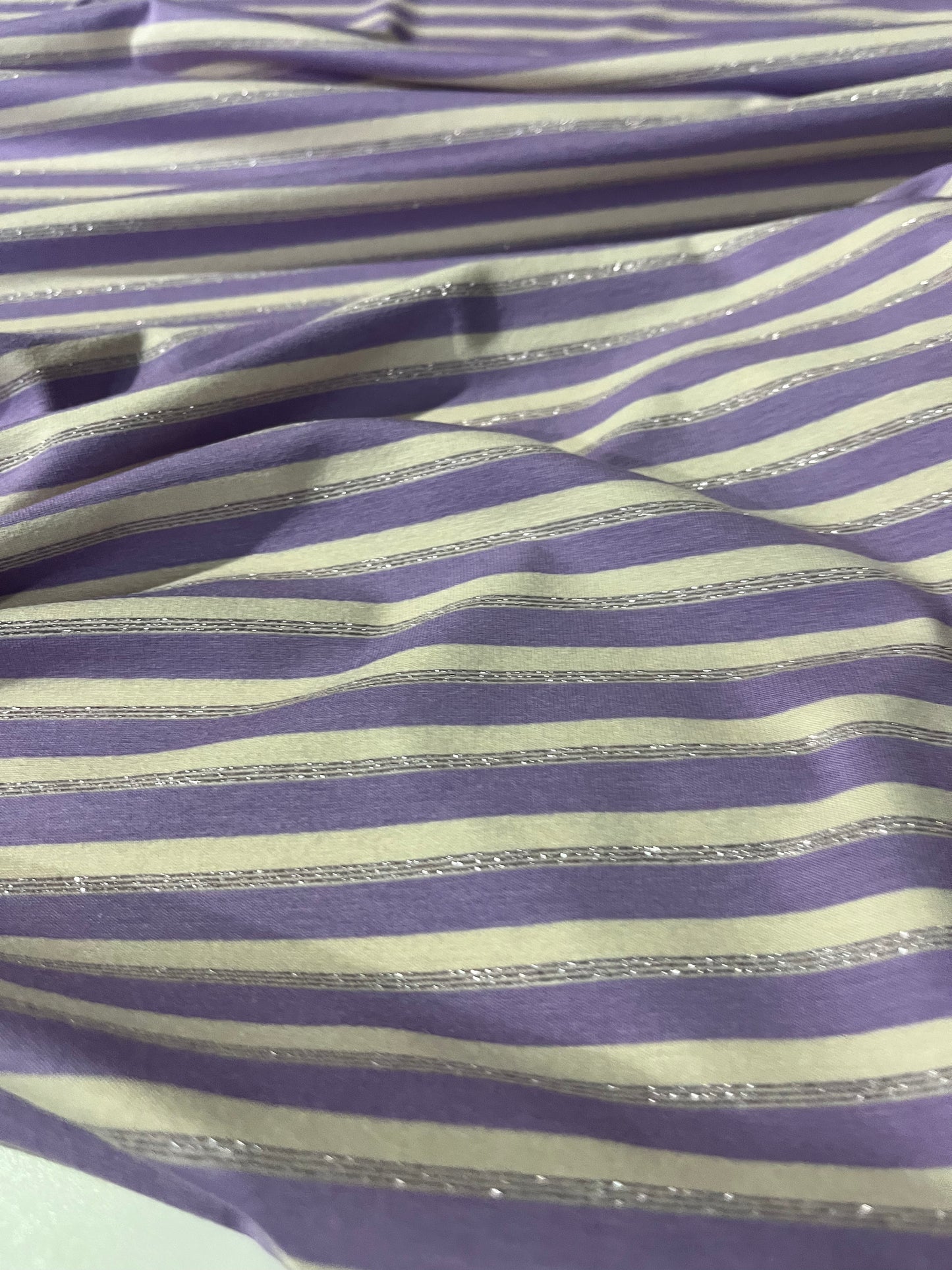 OLGA 007 viscose jersey stripes with lurex