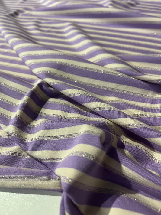 OLGA 007 viscose jersey stripes with lurex