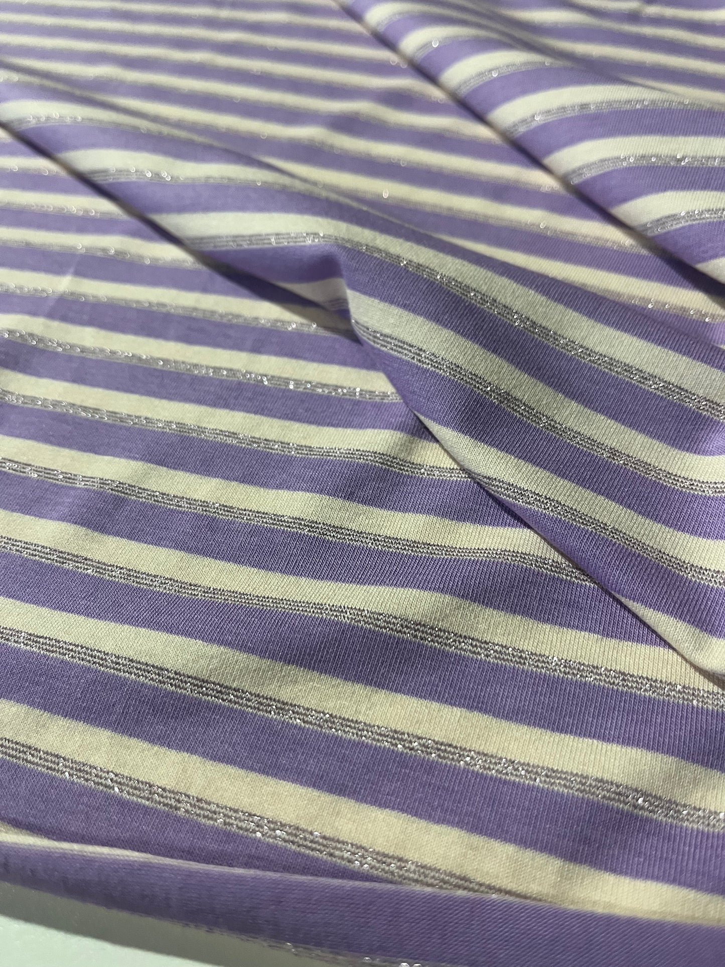 OLGA 007 viscose jersey stripes with lurex