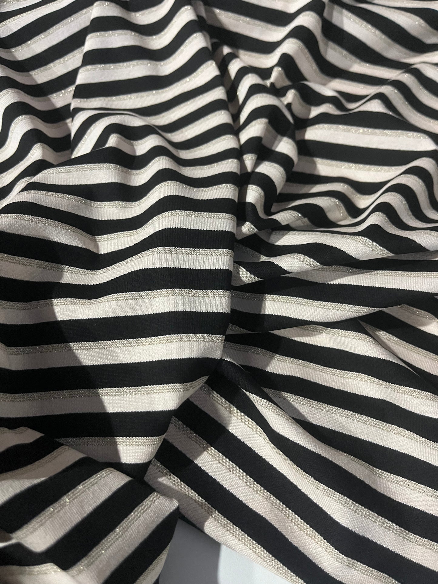 OLGA 008 viscose jersey stripes with lurex