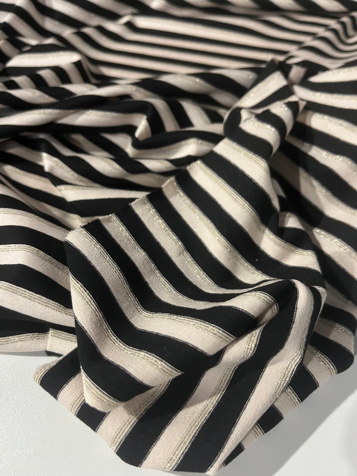 OLGA 008 viscose jersey stripes with lurex