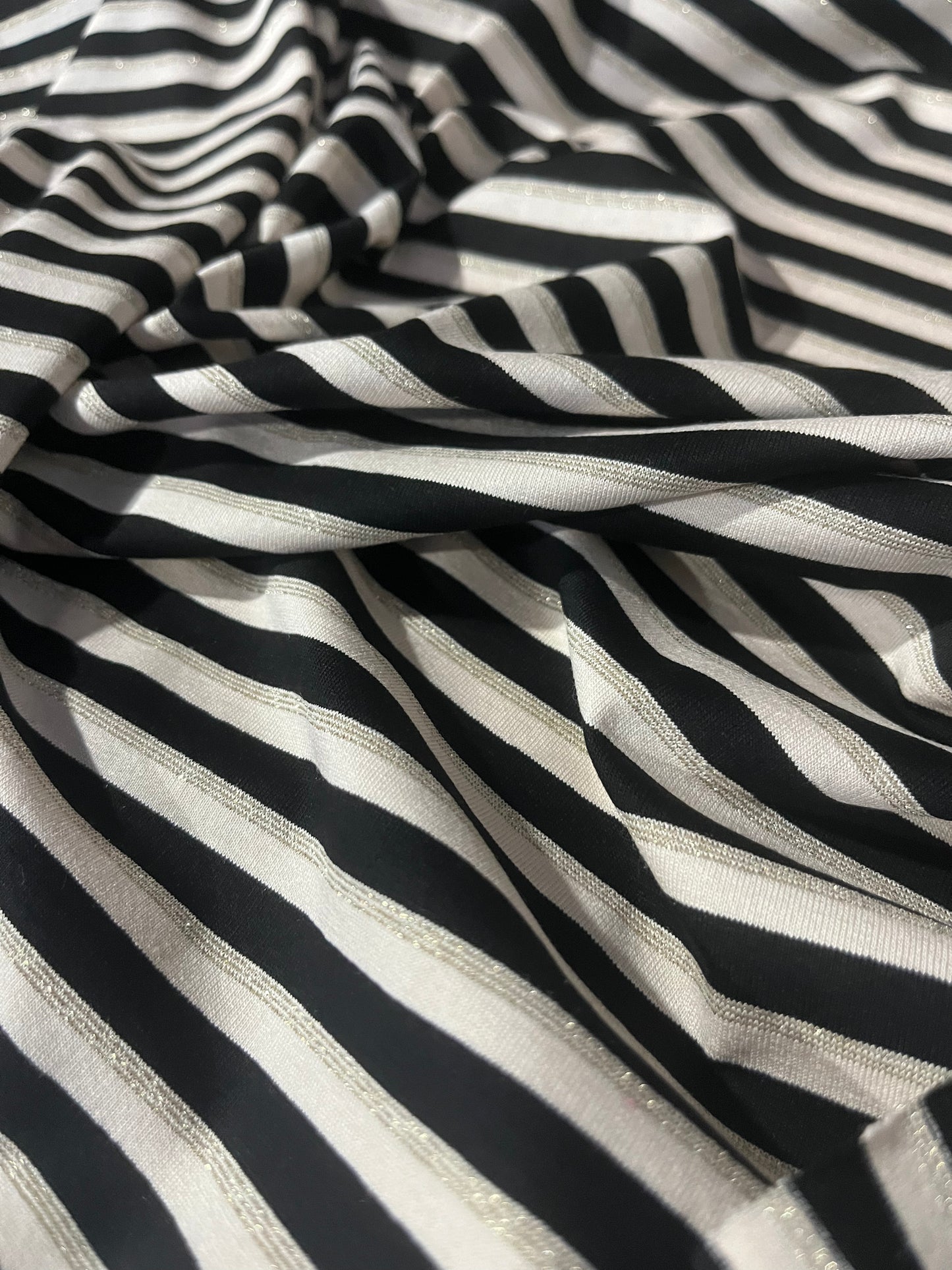 OLGA 008 viscose jersey stripes with lurex