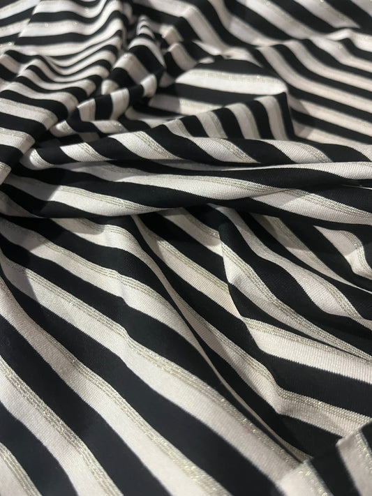 OLGA 008 viscose jersey stripes with lurex