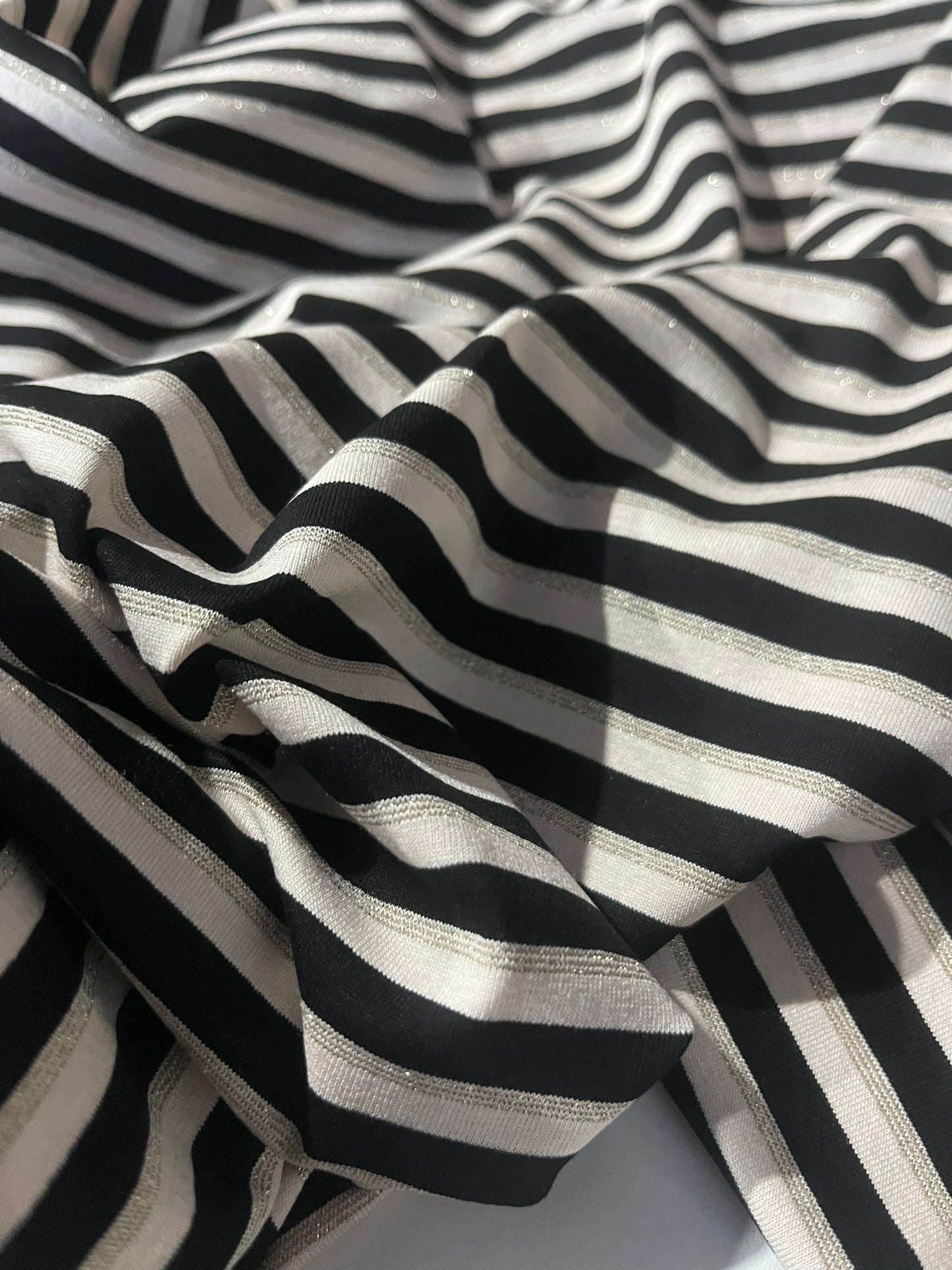 OLGA 008 viscose jersey stripes with lurex