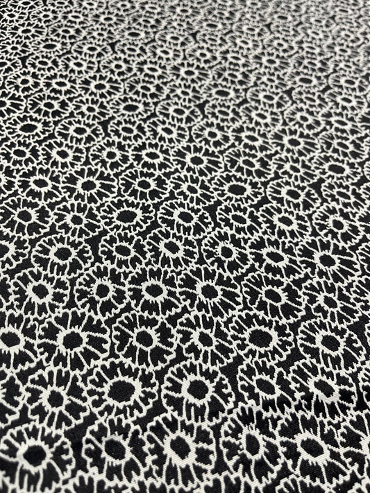 ALBA 020 cotton stretch jacquard marguerites