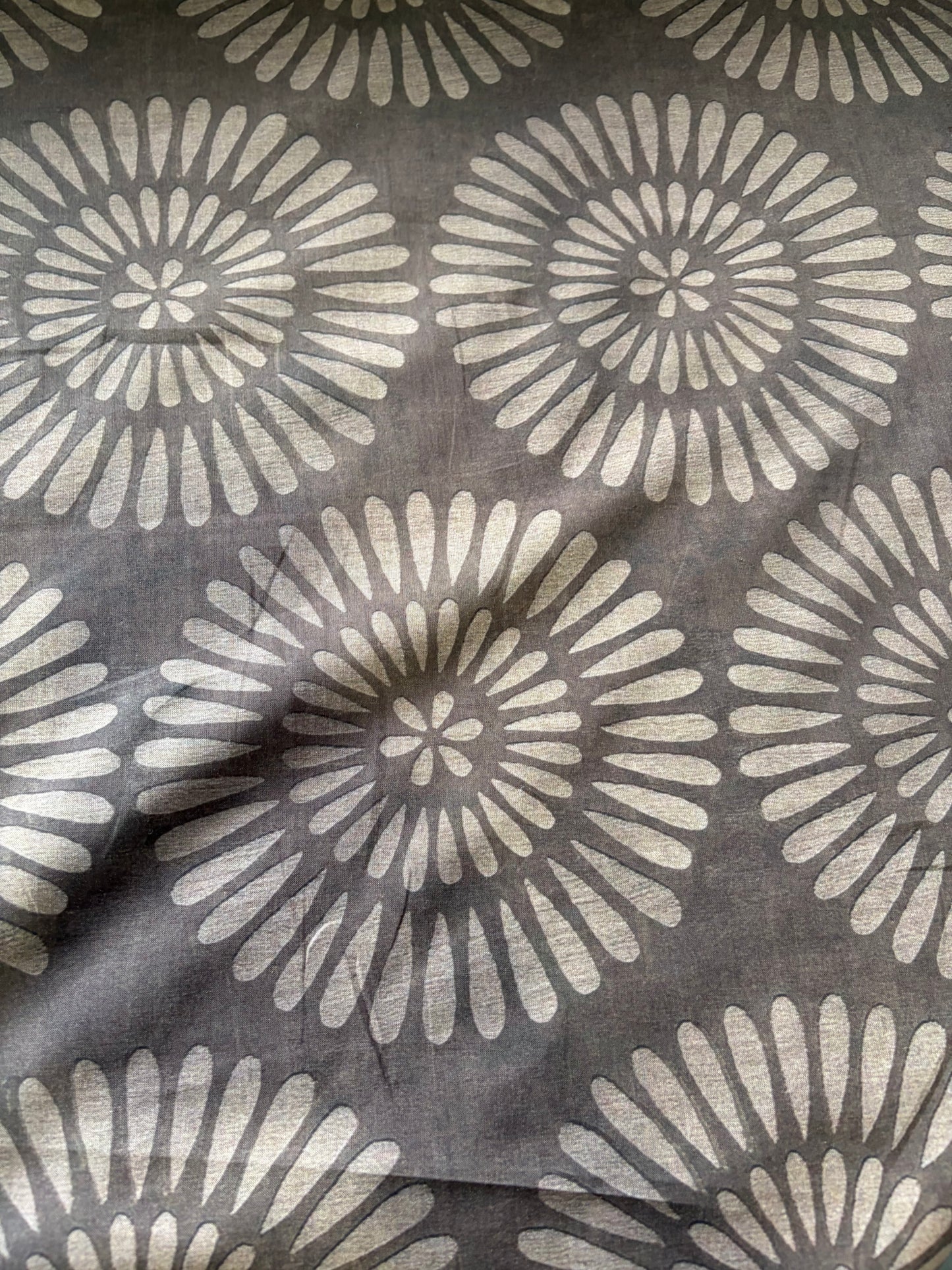 APU 007 brown floral cotton voile