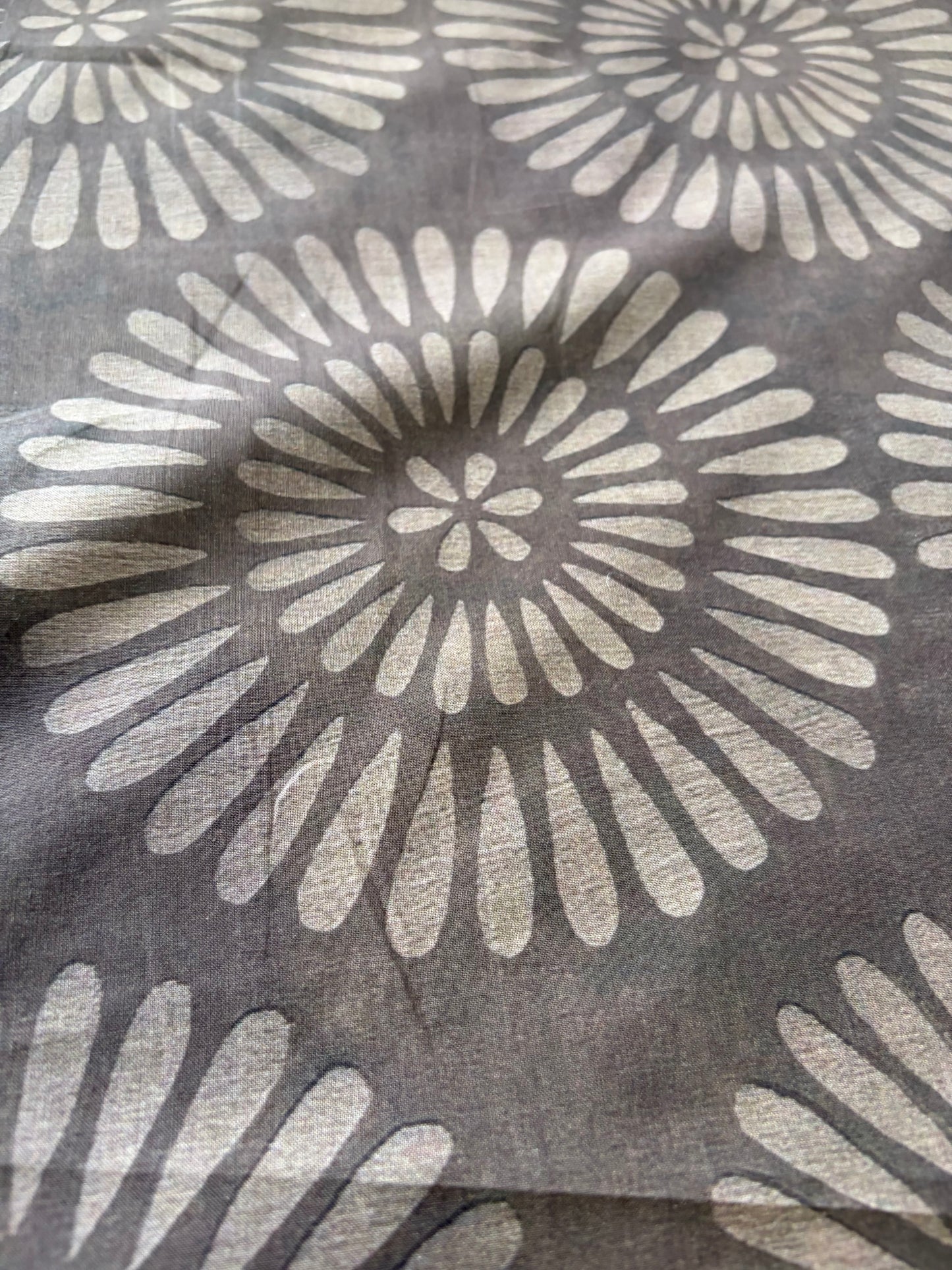 APU 007 brown floral cotton voile
