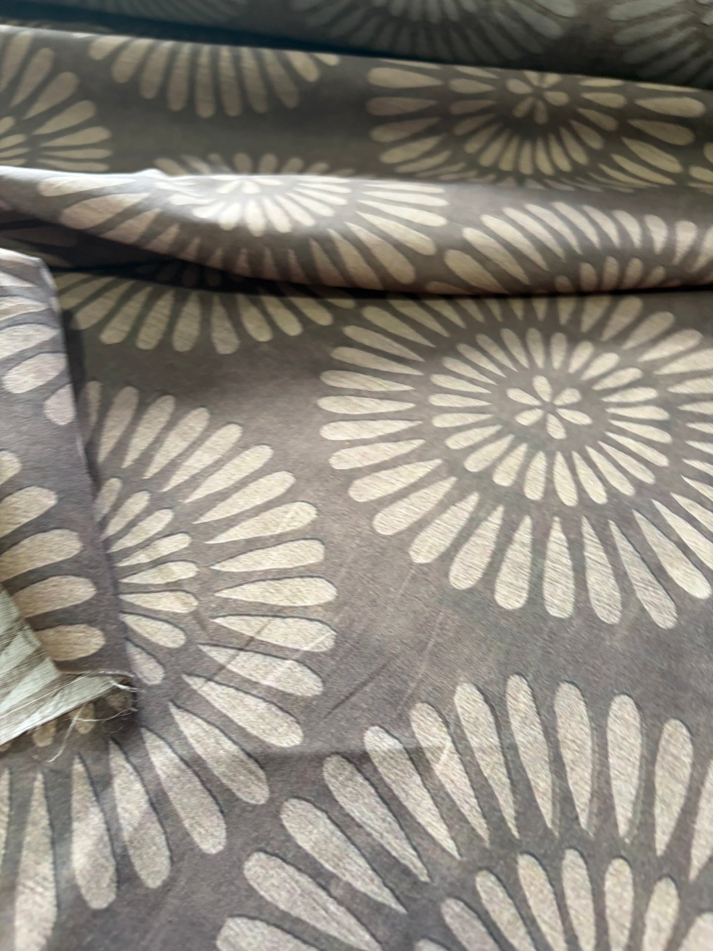 APU 007 brown floral cotton voile