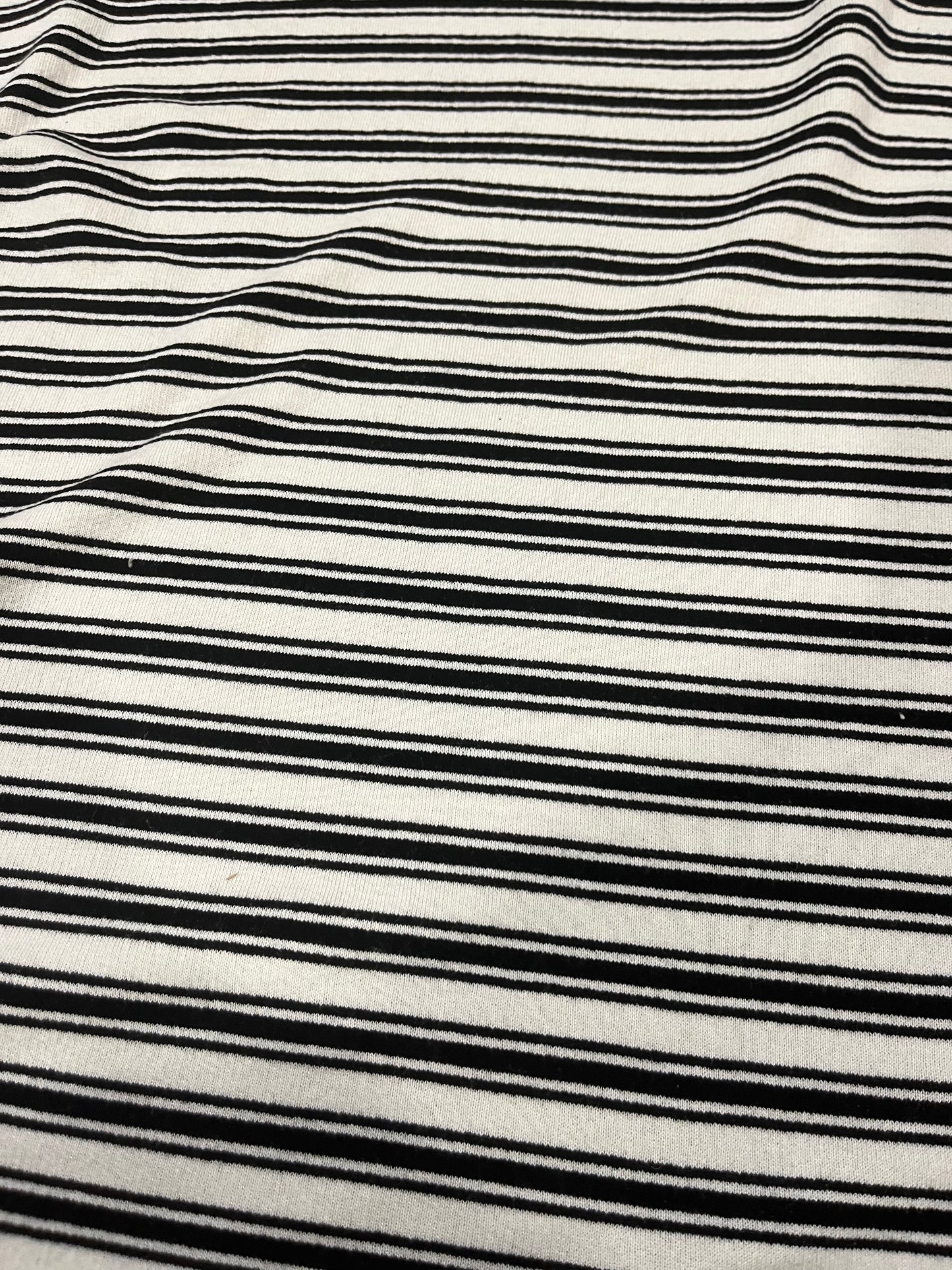 TERRY 001 Black/white striped French Terry