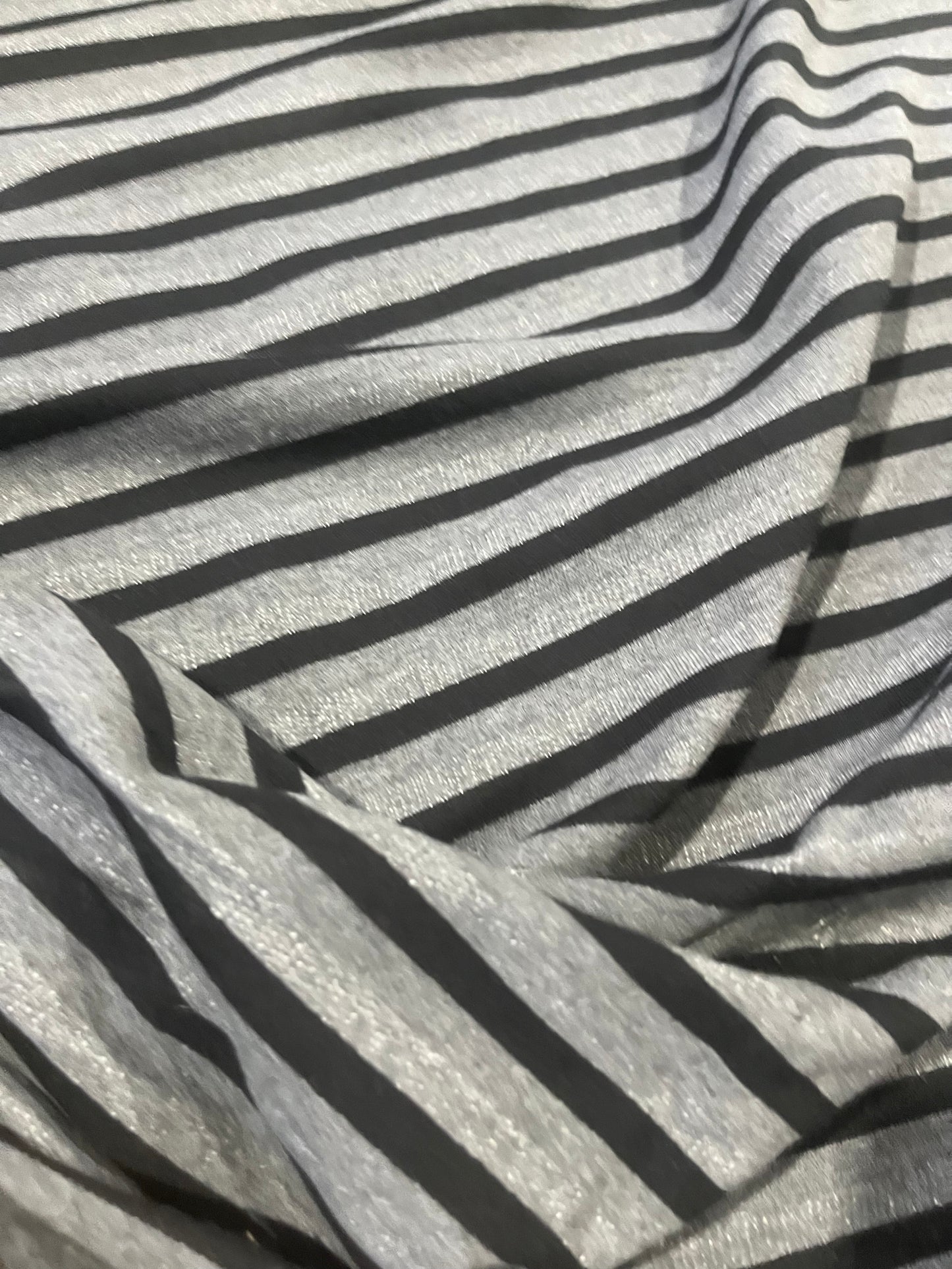TERRY 003 Black/grey striped French Terry