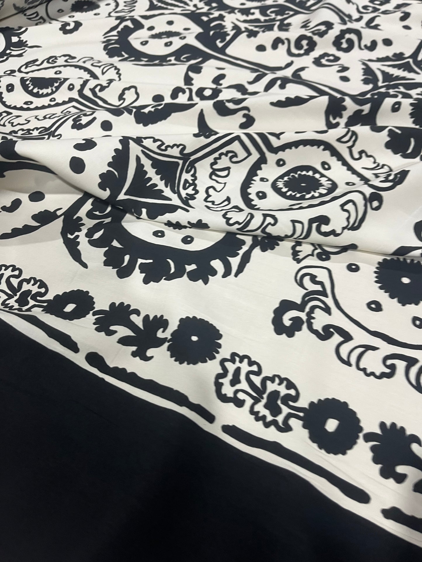 A01 cotton double border ethnical print