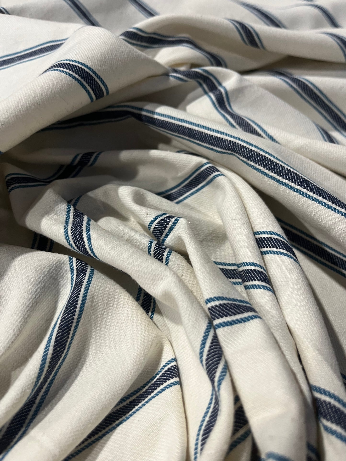 RAOUL 002 coloured denim stripe swhite/indigo