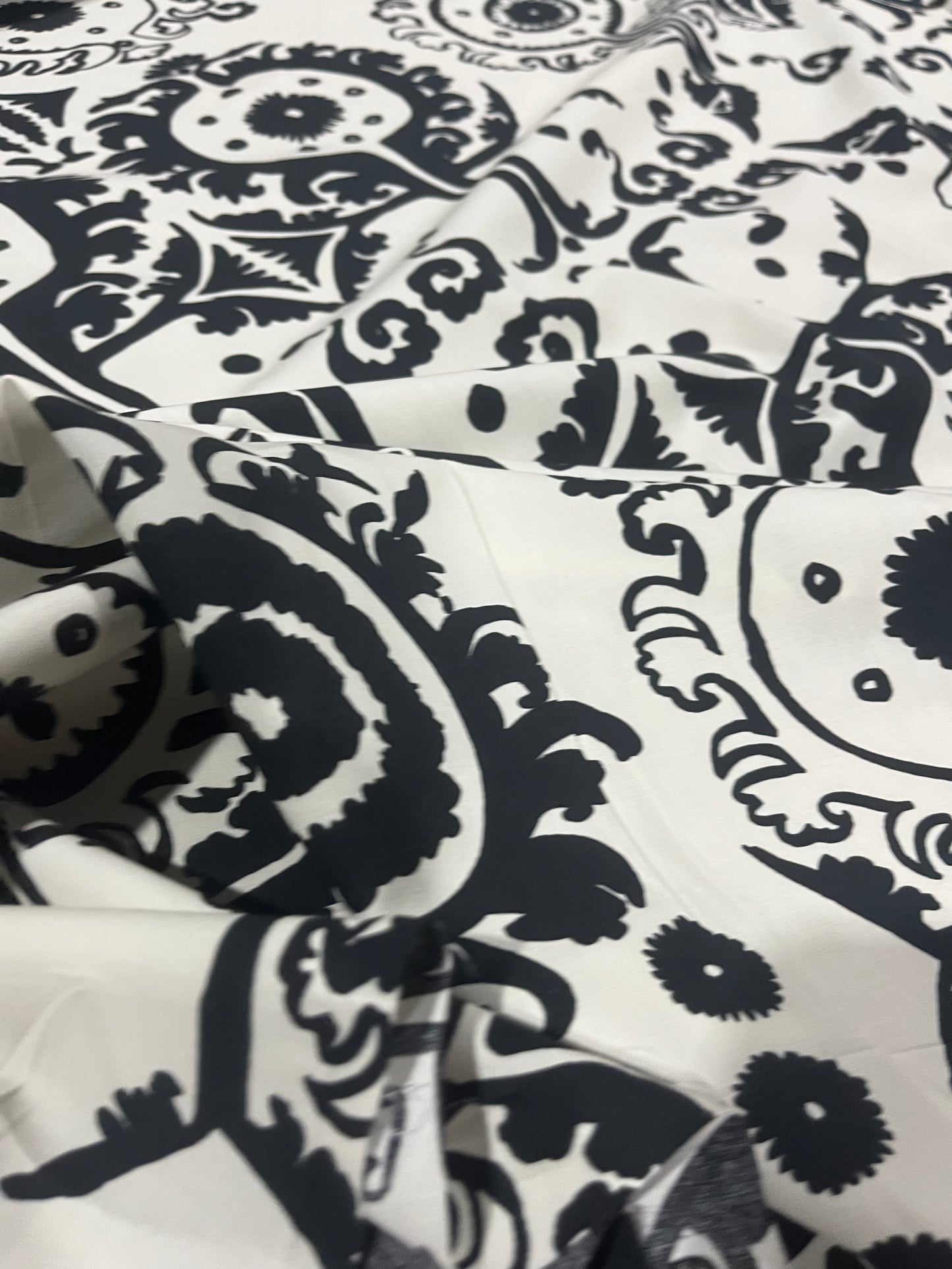 A01 cotton double border ethnical print