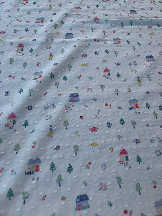 MAXIME 024 cotton plumetis small naive print