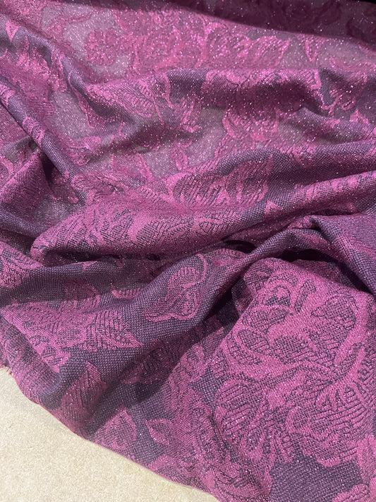 TERRY 011  jersey jacquard burgundy