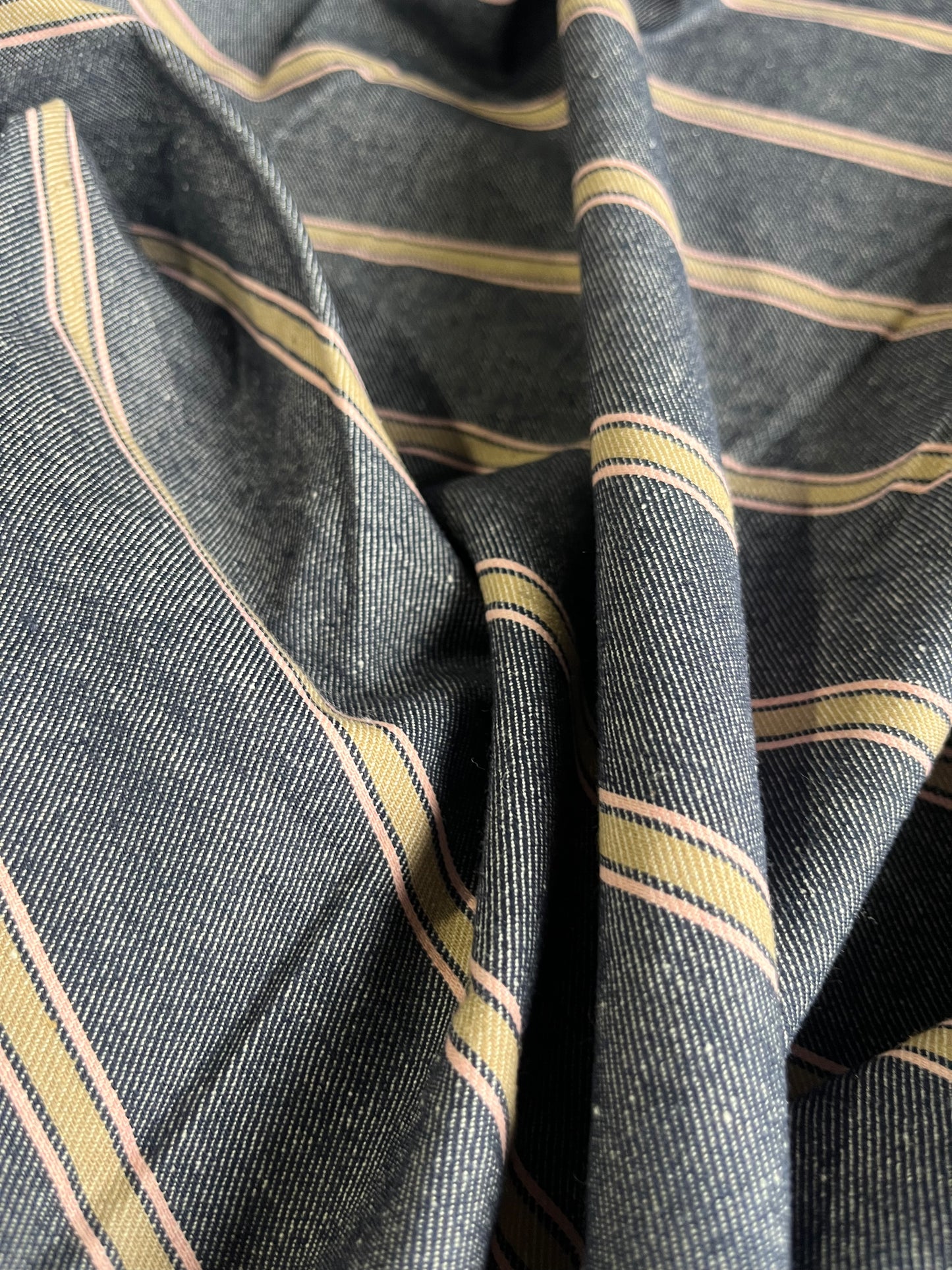 RAOUL 011 coloured denim stripe indigo/sand