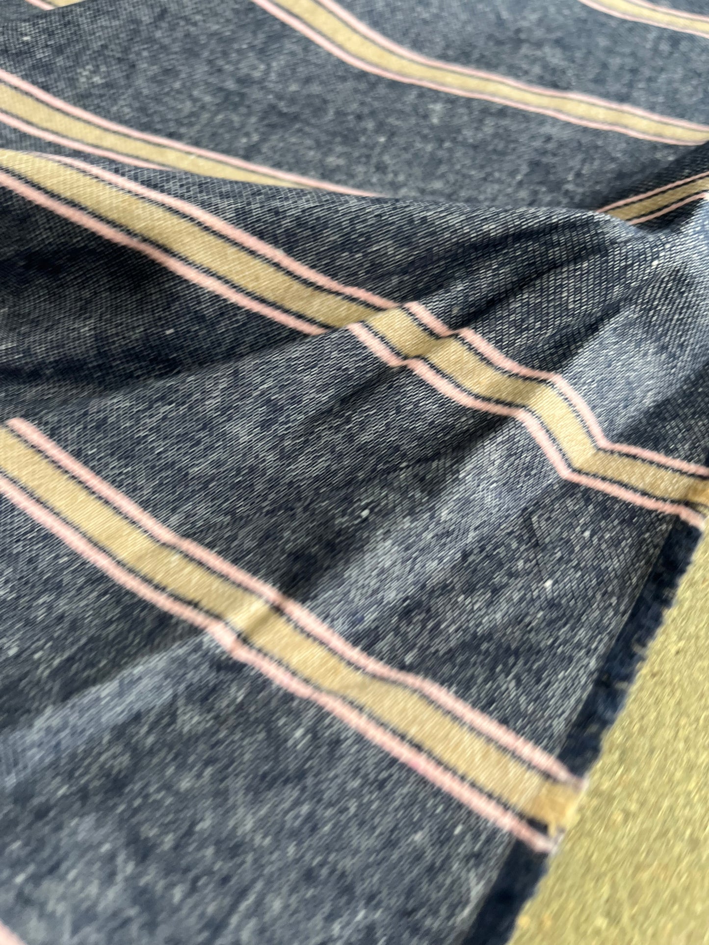 RAOUL 011 coloured denim stripe indigo/sand