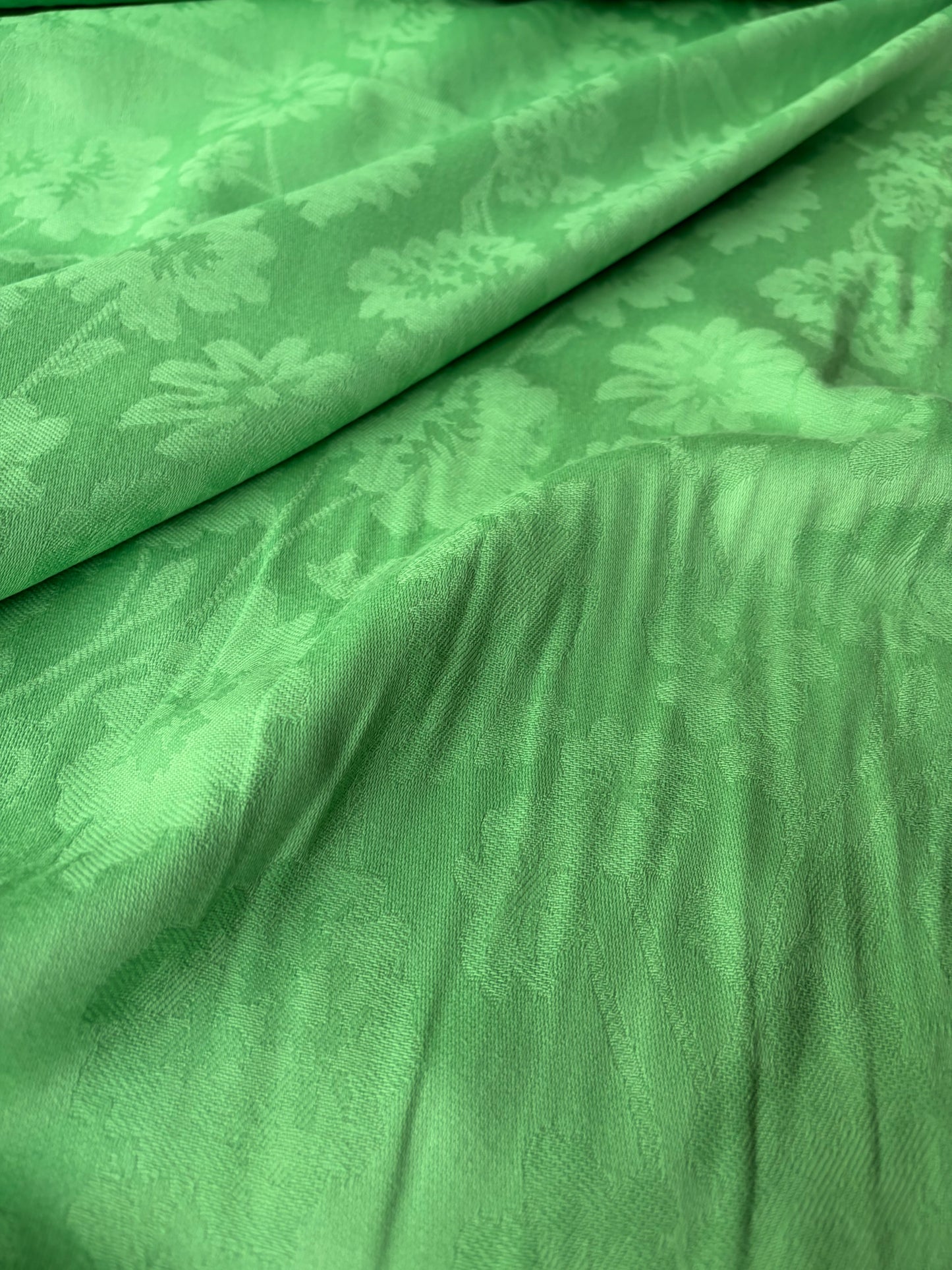 AMBRE 005  cotton jacquard apple green