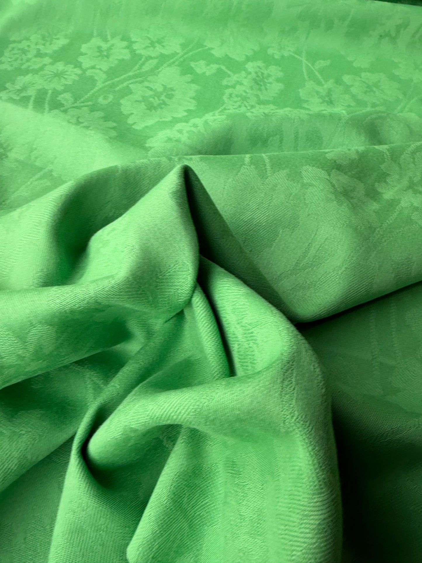 AMBRE 005  cotton jacquard apple green