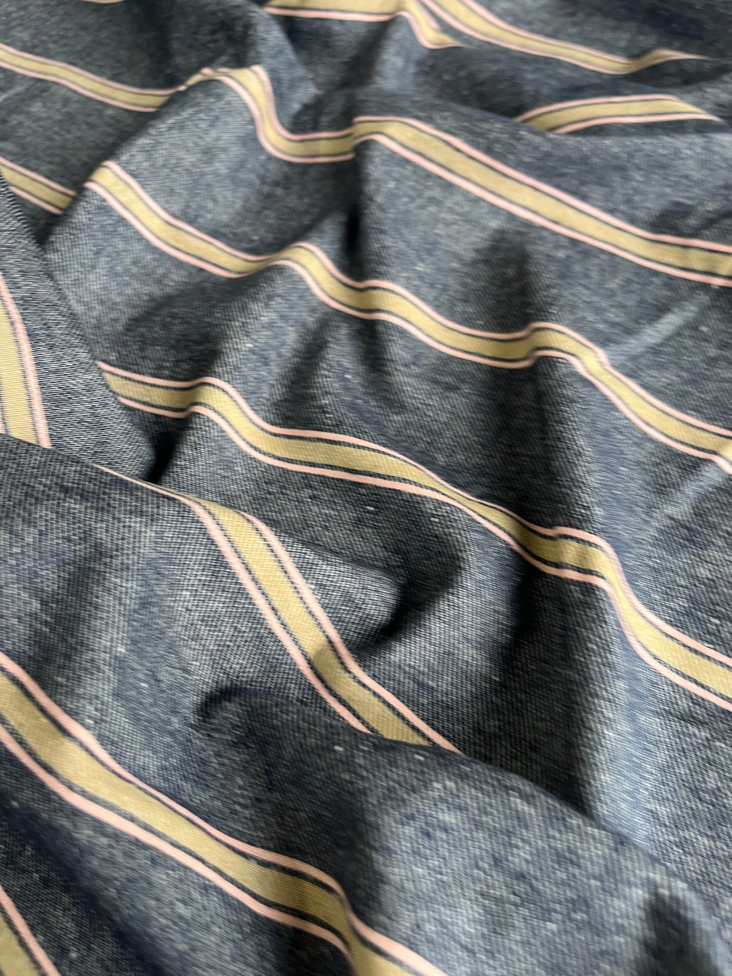 RAOUL 011 coloured denim stripe indigo/sand