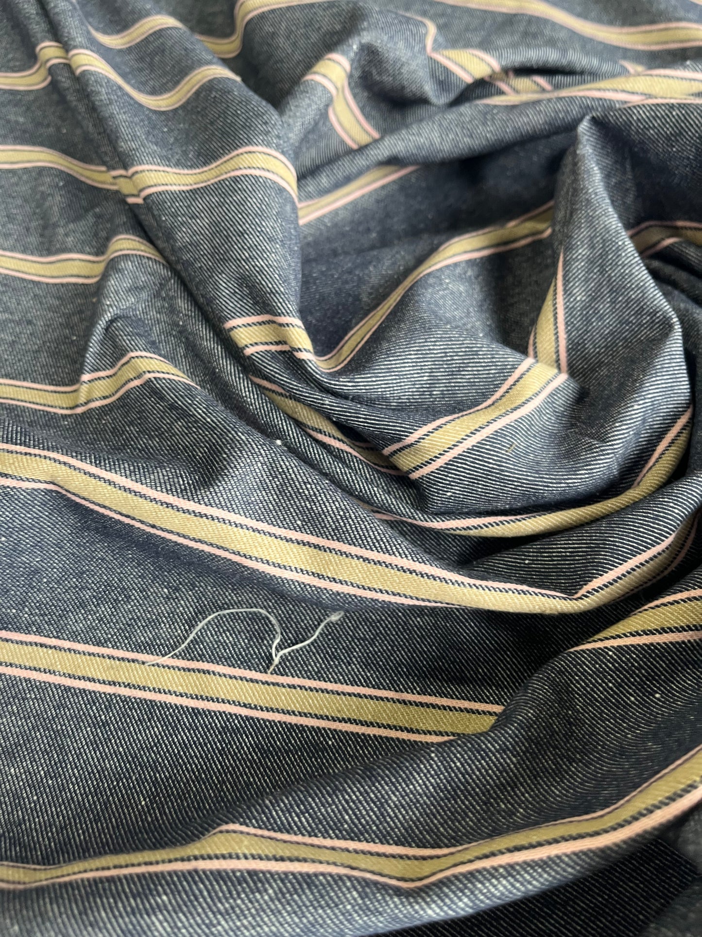 RAOUL 011 coloured denim stripe indigo/sand