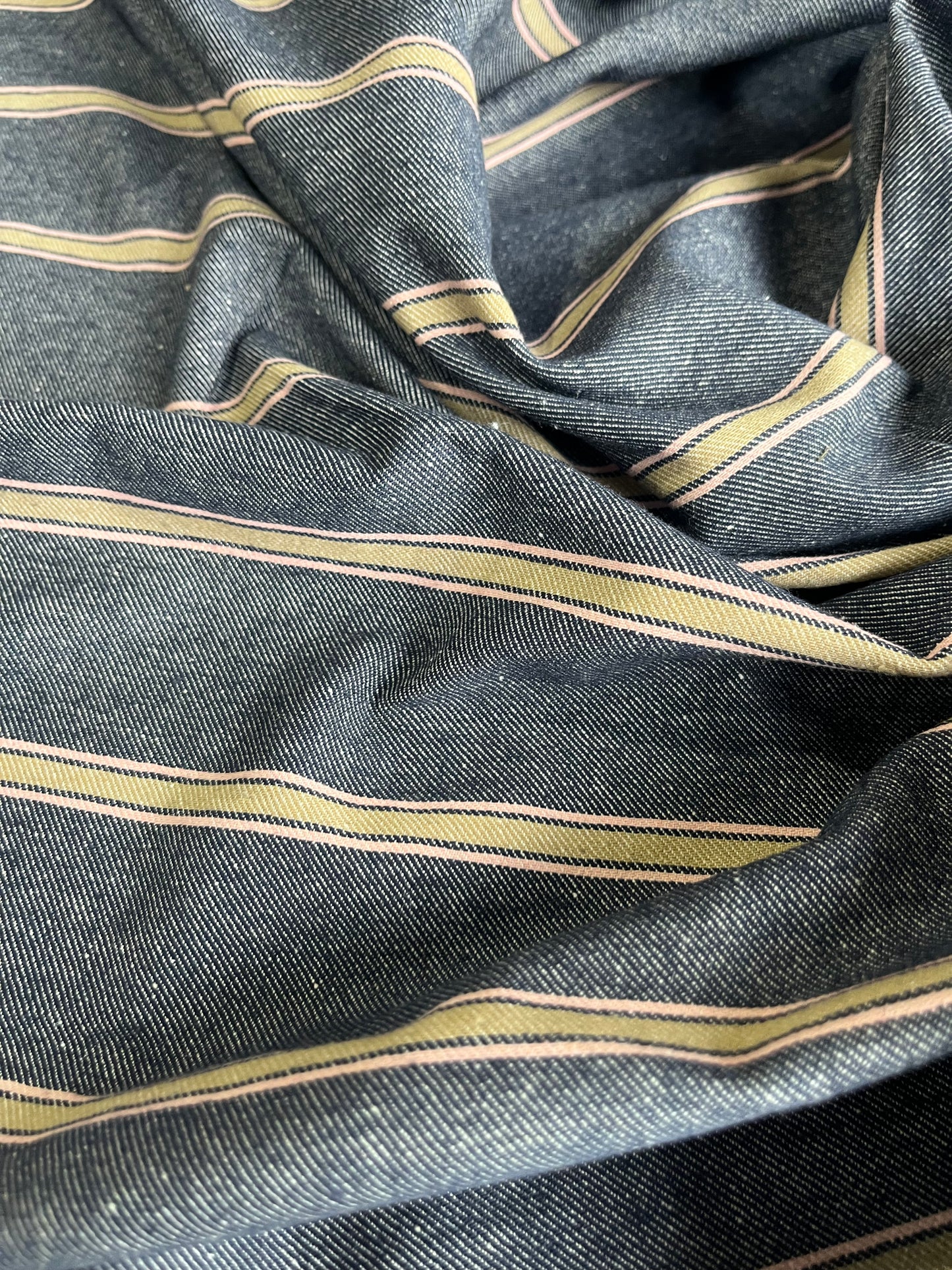 RAOUL 011 coloured denim stripe indigo/sand