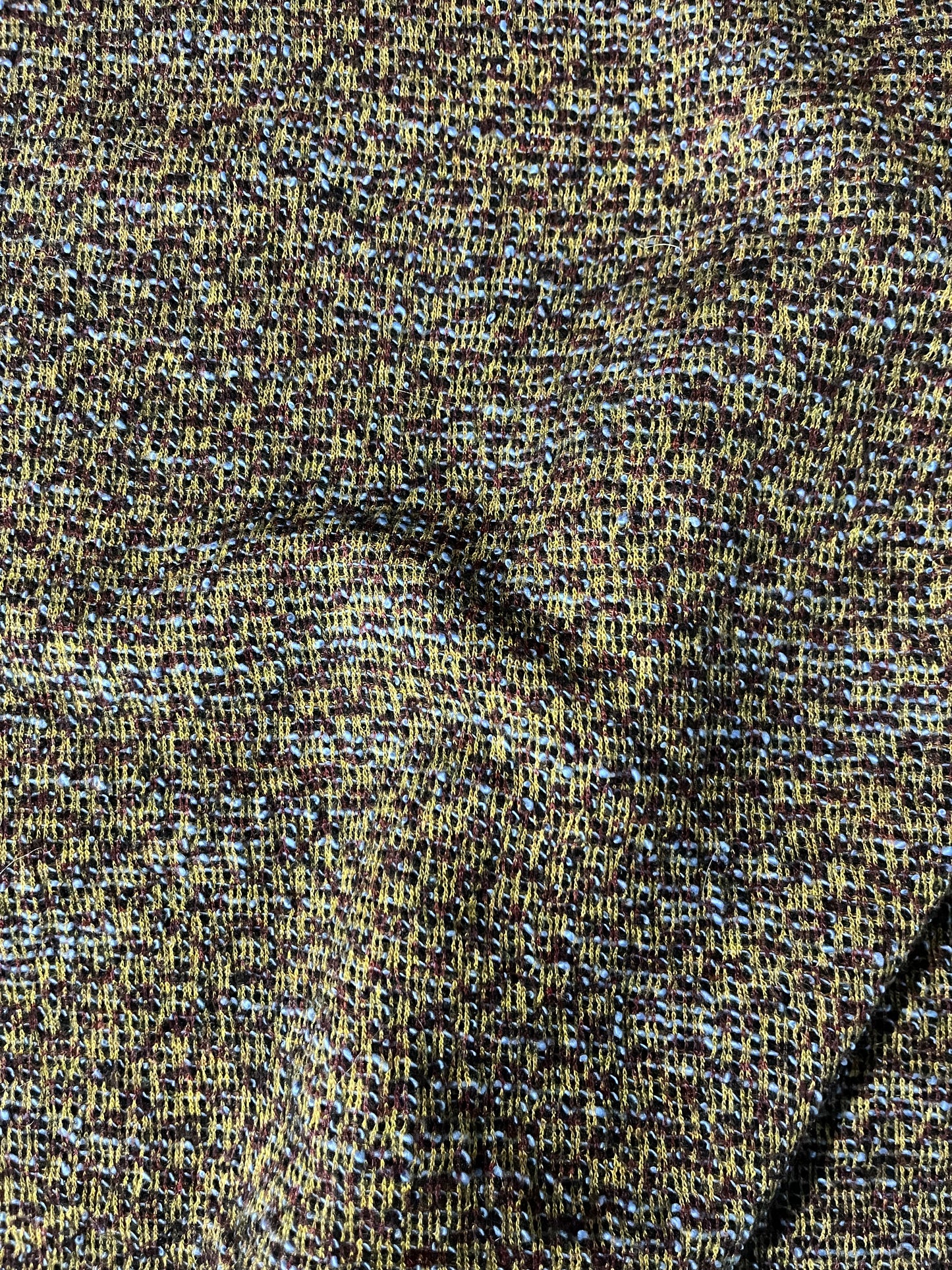 CLEO 011  jersey jacquard tweed look camel/blue