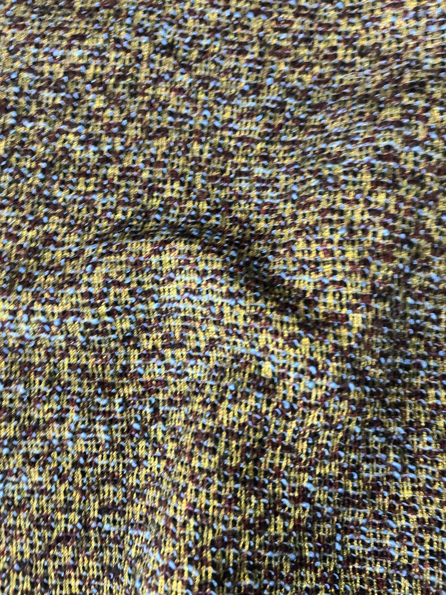 CLEO 011  jersey jacquard tweed look camel/blue