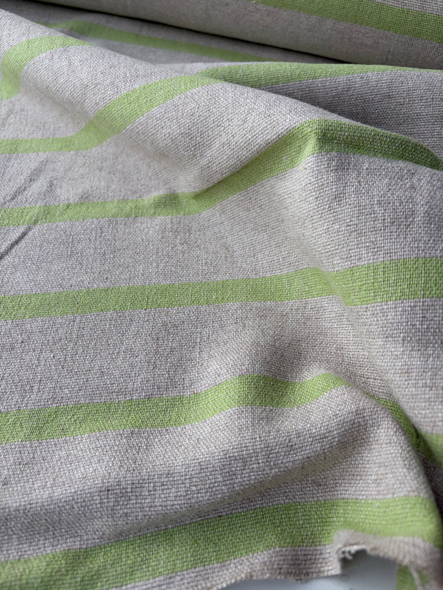 AMBRE 009 heavy cotton linen stripes