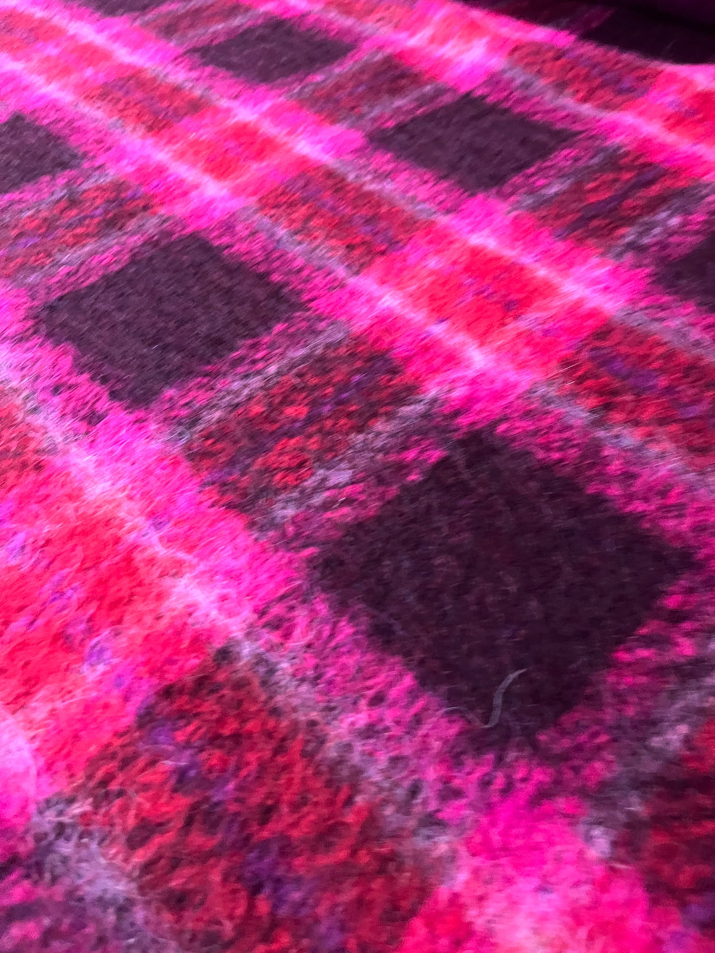 CLEO 015 heavy wool check red/pink