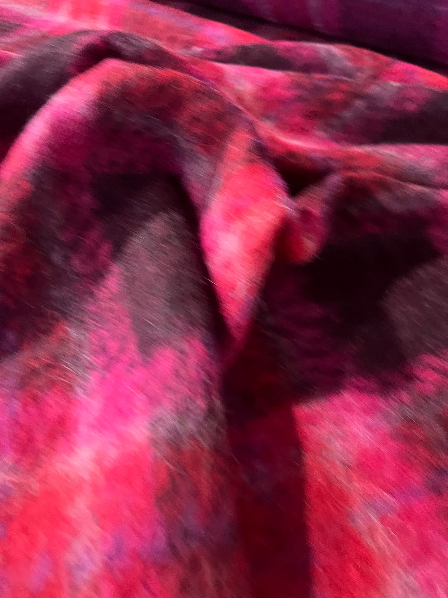 CLEO 015 heavy wool check red/pink