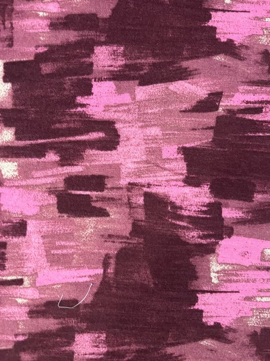 CLEO 016 jersey viscose elasthane pink/burgundy print