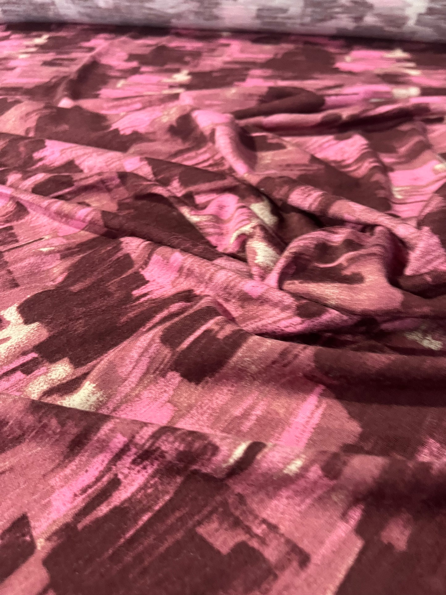 CLEO 016 jersey viscose elasthane pink/burgundy print