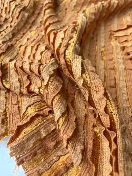 AMBRE 016 crochet with slub stripes