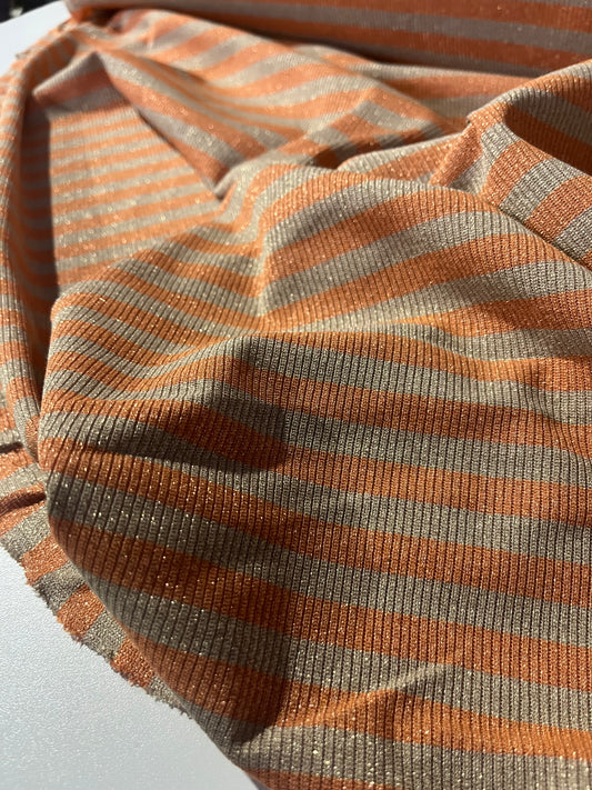 PORTIA 046 jersey rib stripe 2/1 with lurex