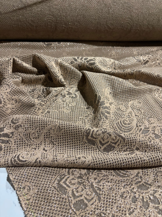 KRUSTY 001 sand jersey lurex jacquard